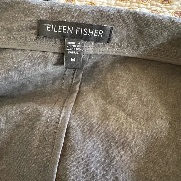 Eileen Fisher Gray Drawstring Rumpled Utility Lightweight Parka Size Medium - Picture 5 of 6